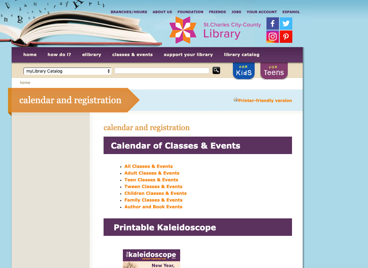 St. Charles County Library - Internal page