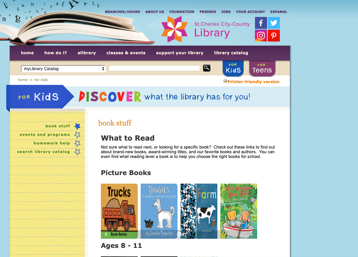 St. Charles County Library - Kids Page